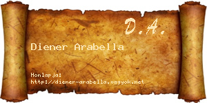 Diener Arabella névjegykártya
